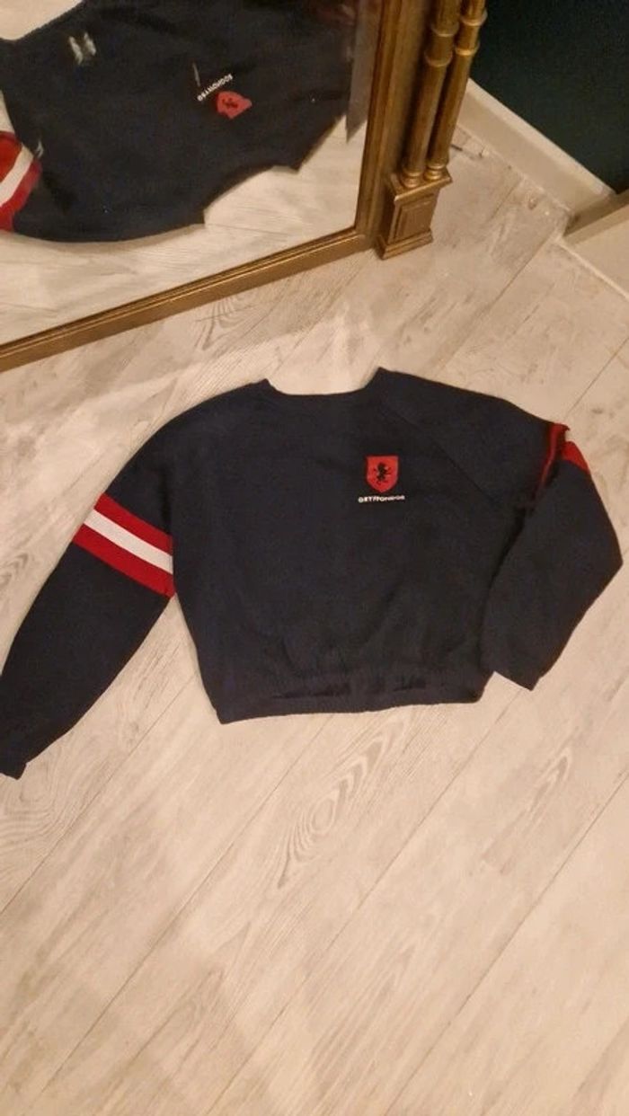 Sweat court bleu marine et rouge Gryffondor / Gryffindor Harry Potter 💫 Taille L