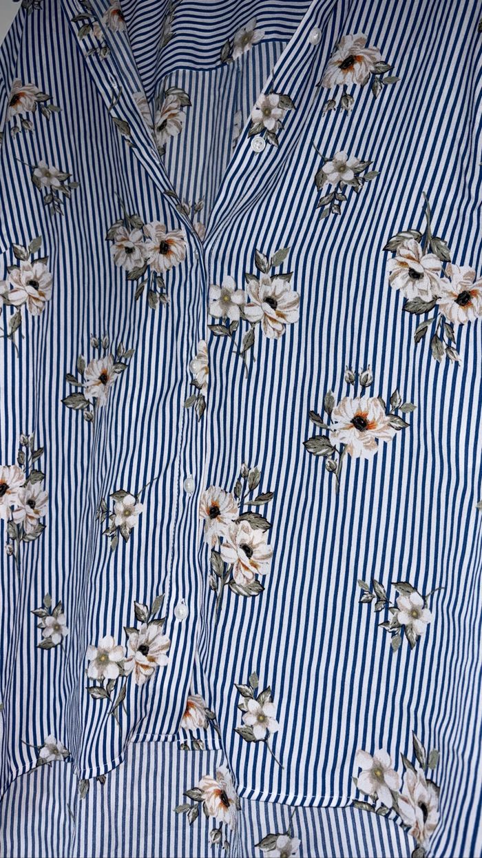 Chemise à manches longues à fleurs XL Femme - photo numéro 2