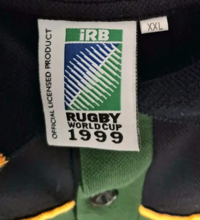 Maillot Shirt Rugby South Africa Afrique du Sud Springboks 1999 World Cup Mizuno Taille XXL - photo numéro 4