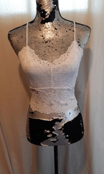Crop top dentelle