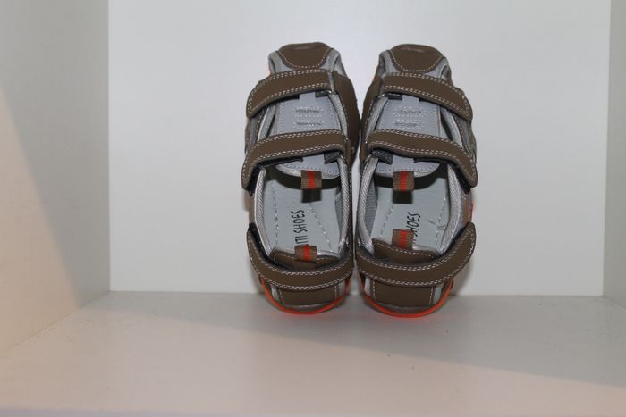 superbe sandales nus pieds marron et orange 31 - photo numéro 4