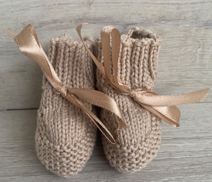 Chaussons au tricot 0-3 mois