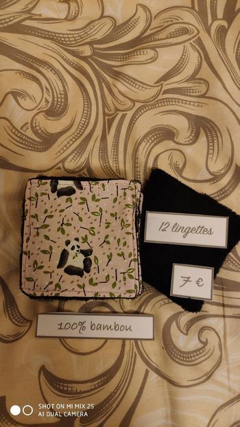 12 lingettes lavables neuf