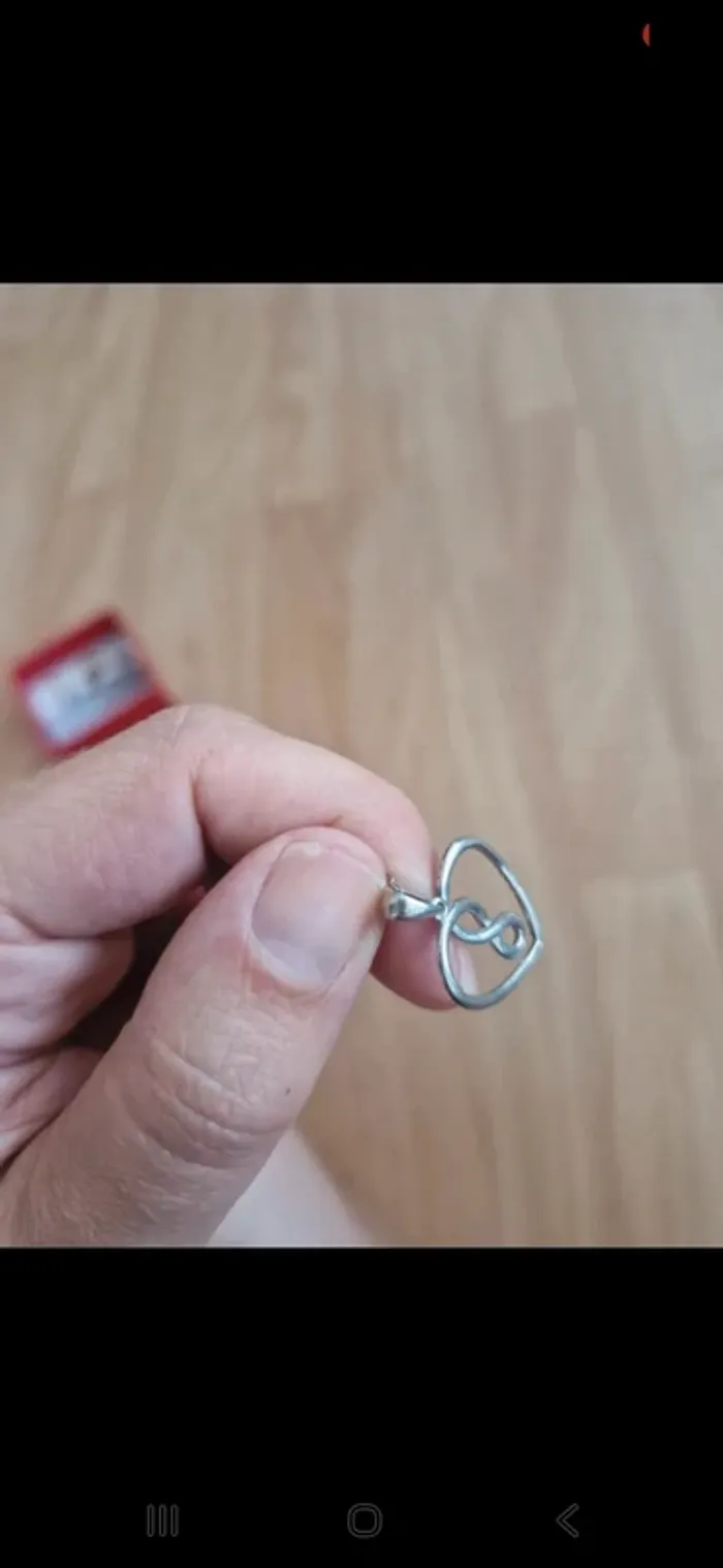 Collier pendentif coeur argent - photo numéro 3