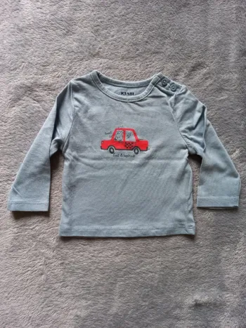 T-shirt manches longues bleu