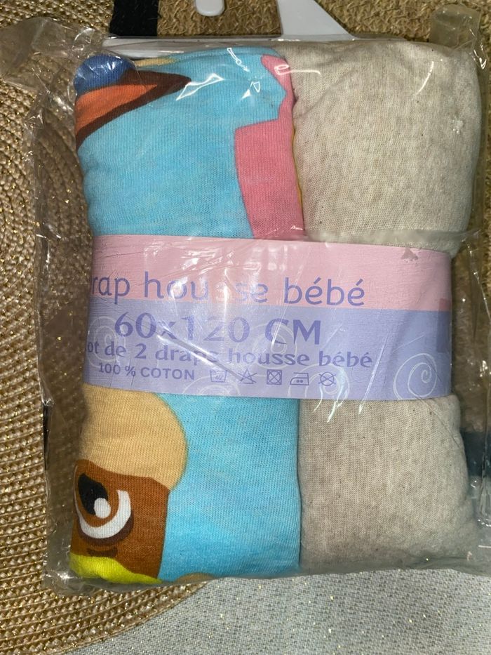 Draps housse lit bébé pat patrouille - photo numéro 2