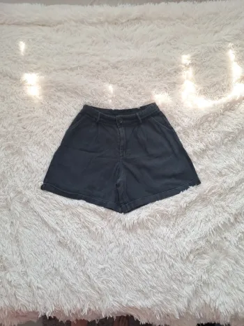 Short jean noir taille haute oversize - Taille S - Shein - très bon état