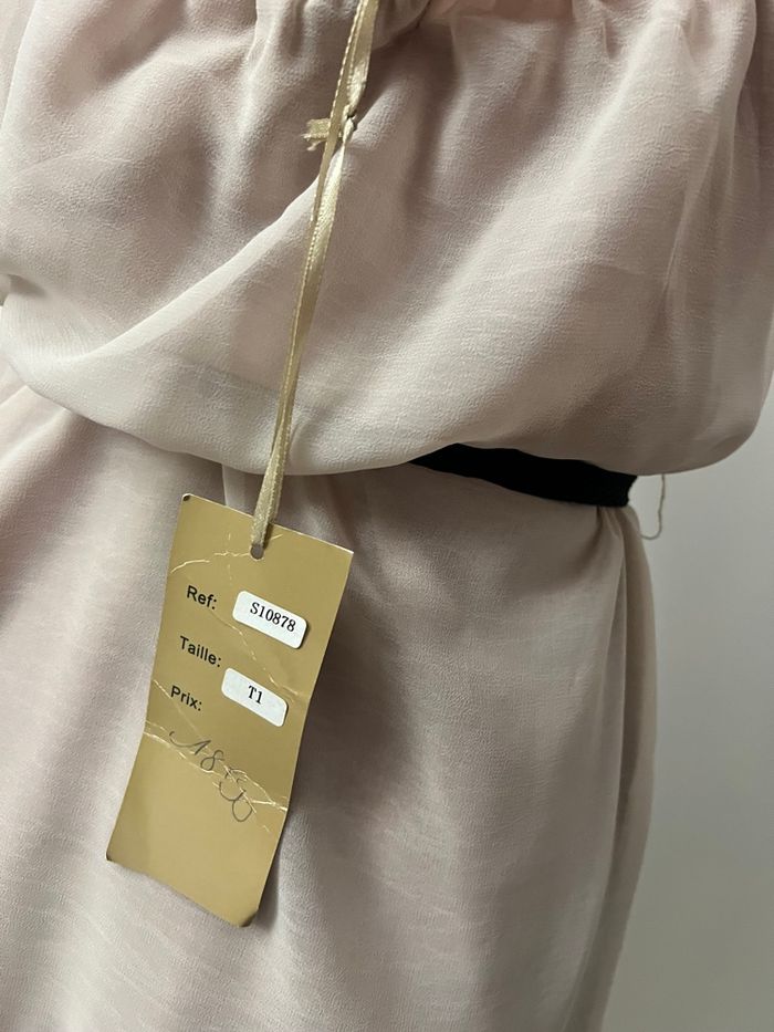 Robe à volants ceinturée beige TDC - photo numéro 7