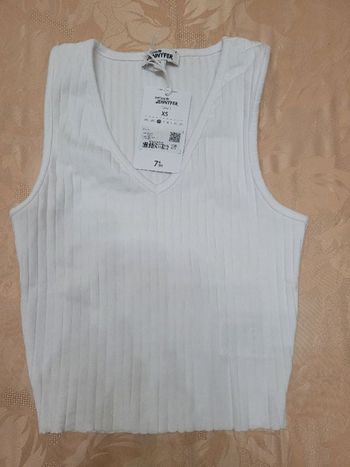 Top débardeur côtelé