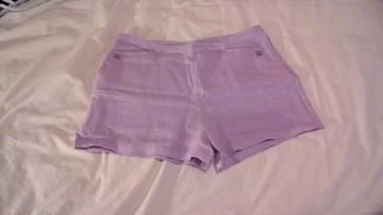 Short  en lin parme  T38/40