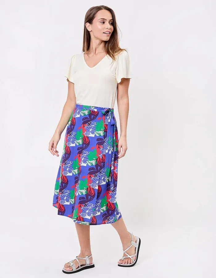 Jupe midi portefeuille fluide - Vera - taille XL - La FIANCEE - photo numéro 4
