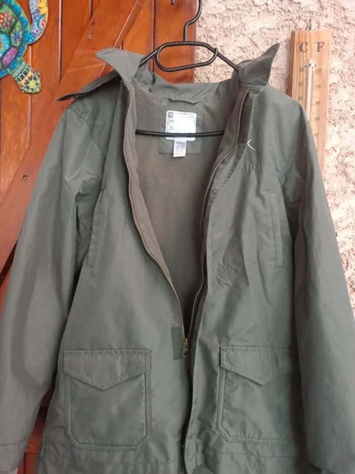 Manteau veste Domyos kaki très bon état 12 ans - photo numéro 6