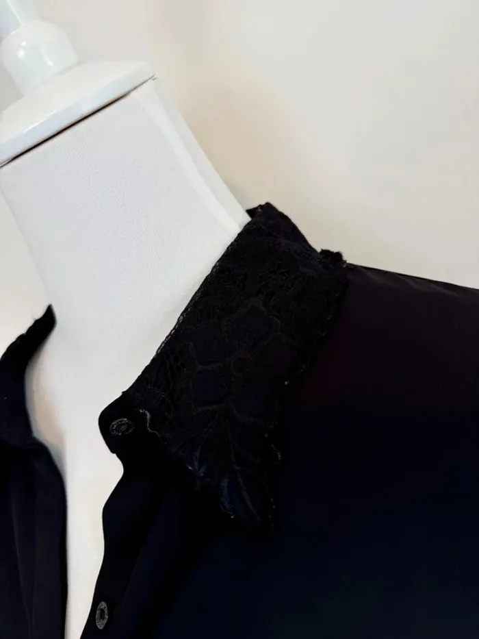Magnifique chemise Karl Lagerfeld noir femme taille L neuf - photo numéro 4