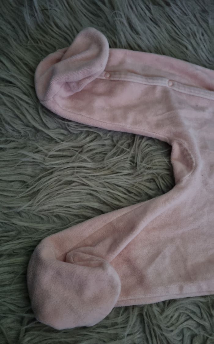 Grenouillère rose imprimé chat 9mois - photo numéro 3