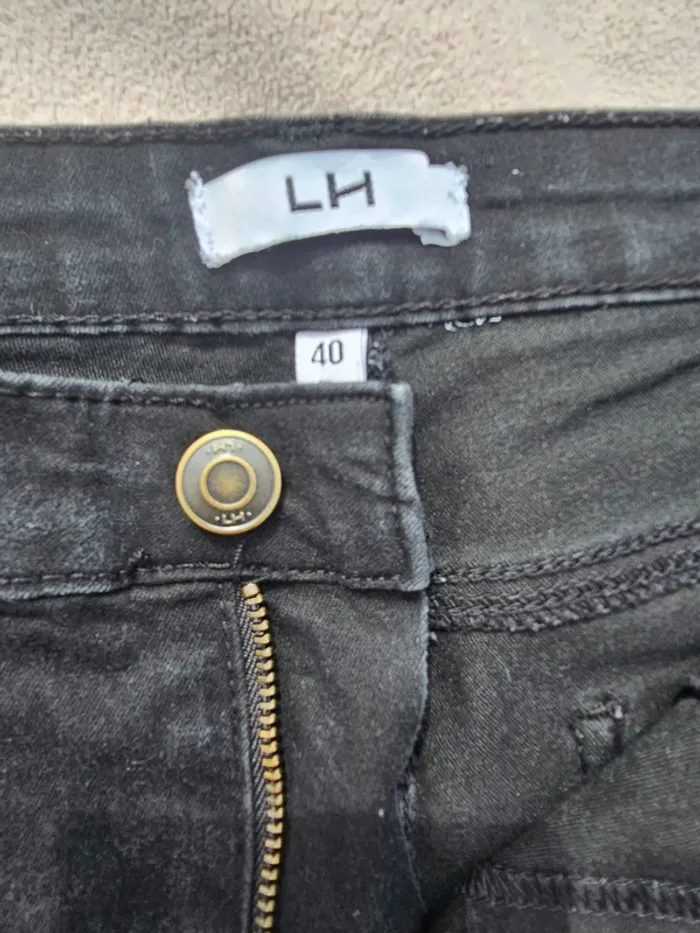 Short jeans noir t 40 femme - photo numéro 5
