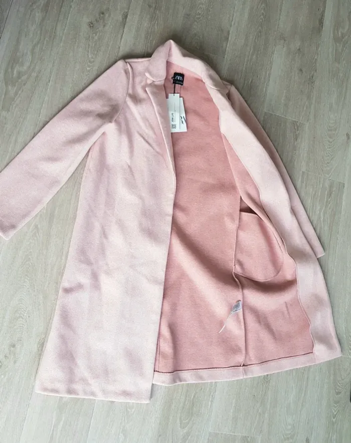 Manteau rose Zara taille M - neuf - photo numéro 2