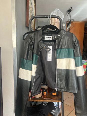 Veste simili cuir noir Noisy May