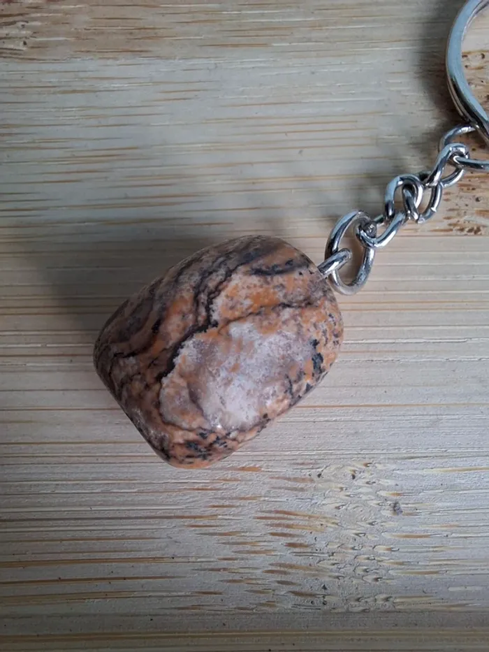 Lot de 2 Porte-clés en Jaspe Paysage - Idée Cadeau Unique ! - photo numéro 4