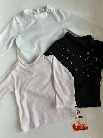 Lot de 3 hauts manches longues