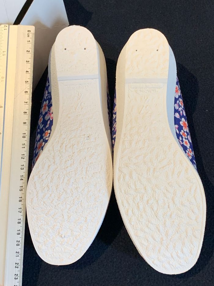 Chaussures en toile T37 imprimés talon blanc - photo numéro 3