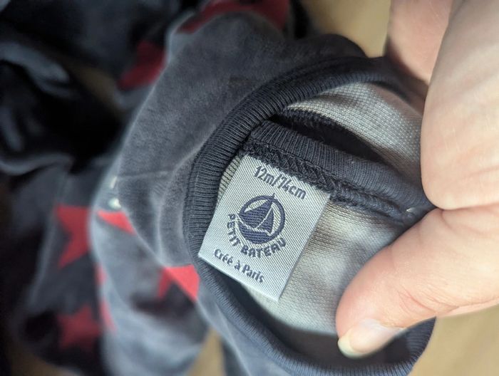 Pyjama velours Petit Bateau 13 mois - photo numéro 3