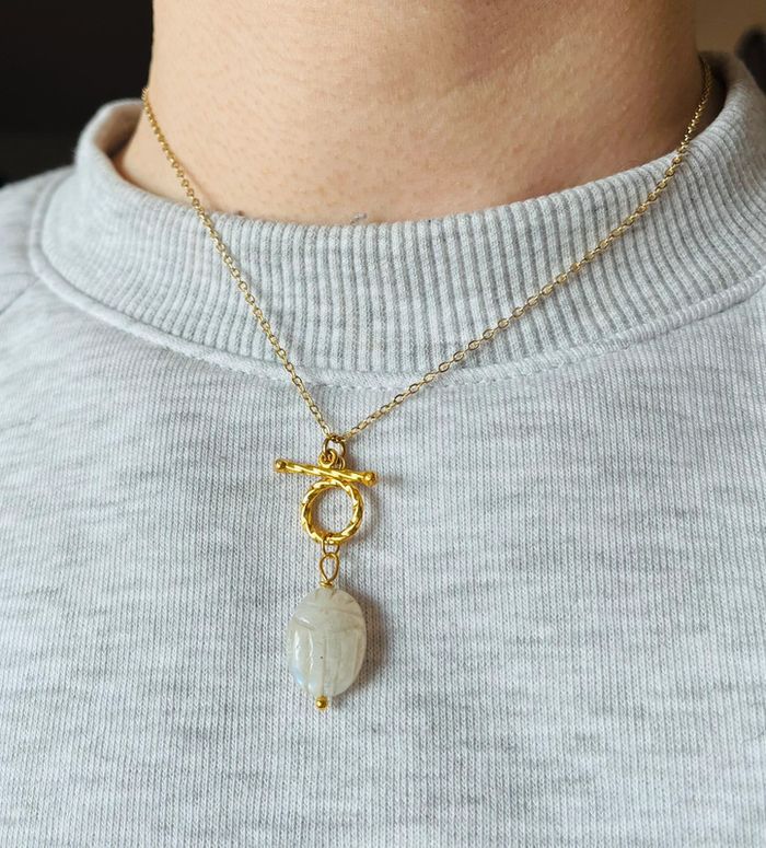 Collier talisman scarabée Pierre de Lune - photo numéro 8