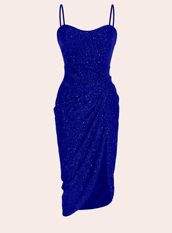 Robe moulante bleue à paillettes, SHEIN, taille S NEUVE