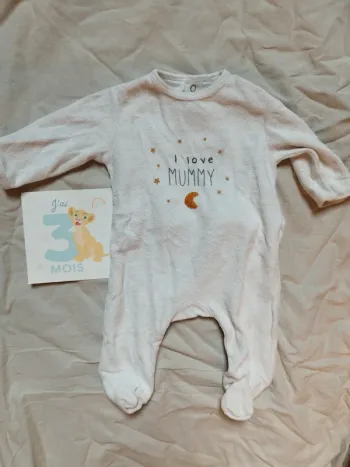 Pyjama polaire j'aime ma maman