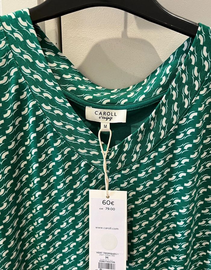 Blouse verte Caroll neuve Taille M - photo numéro 2
