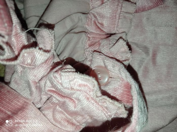 Jupe à bretelles velours rose, taille 8 ans, Neuve - photo numéro 7