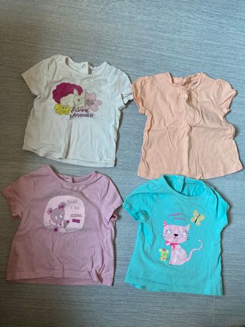 Lot de t-shirt manches courtes  9mois