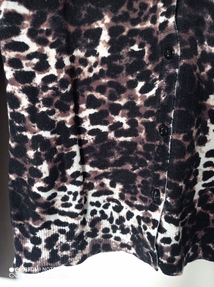 Gilet femme imprimé léopard, H&M, taille XS (34) - photo numéro 2