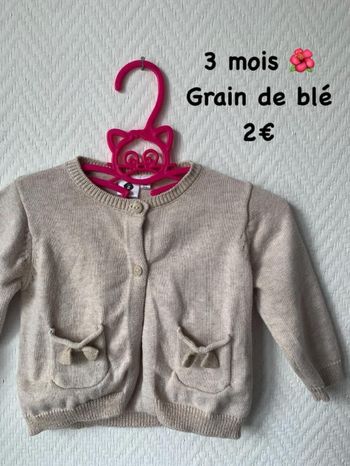 Gilet 🌺 3 mois 🌺 Grain de blé