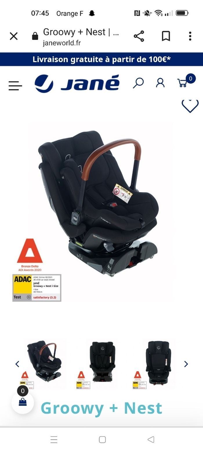 A vendre cosy+siège auto évolutif marque Jane - photo numéro 3