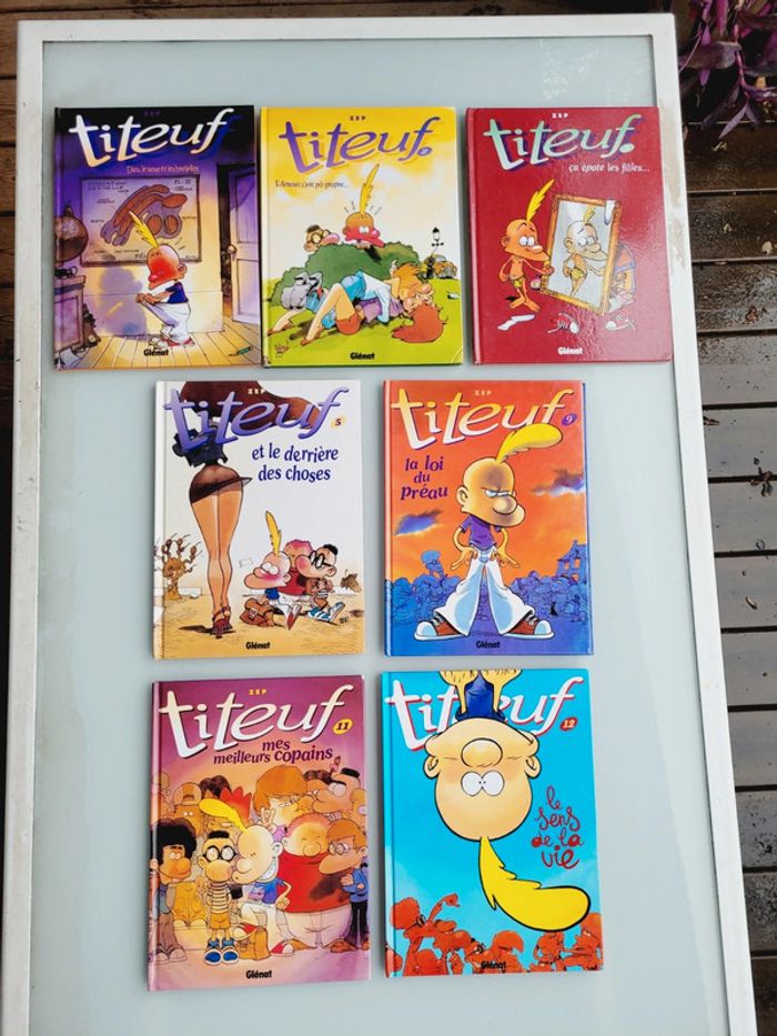8 BD Titeuf : Tomes 1, 2, 3, 5, 9, 11, 12 et 14