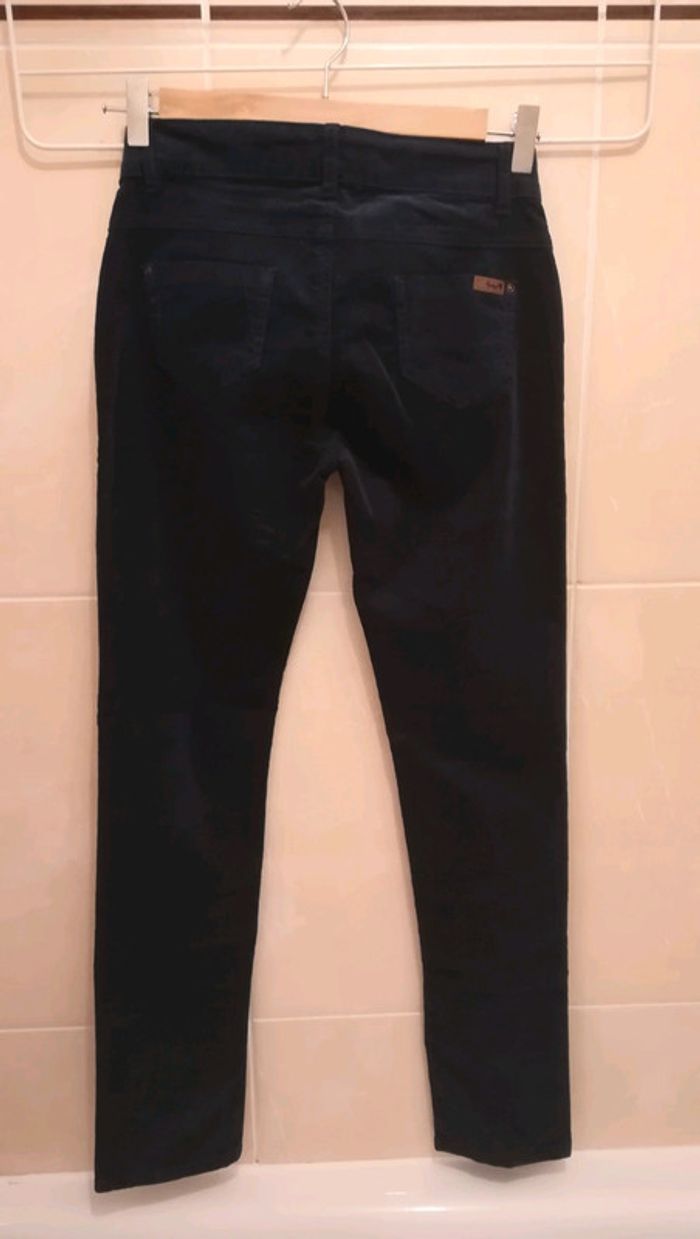Pantalon NEUF en velour bleu Cyrillus T14 ans - V92B - photo numéro 2