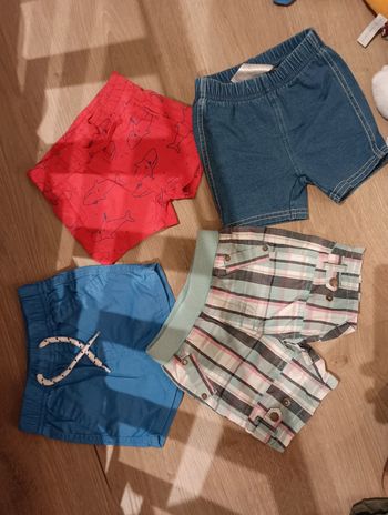 Lot shorts 6 mois