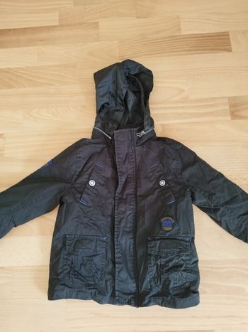 Blouson 2 en 1 veste imperméable et gilet zippé garçon 4 ans  noir gris Sergent Major