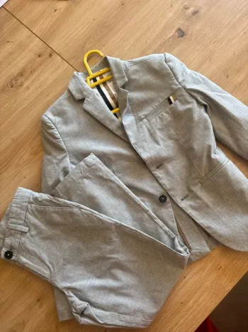 Costume boss authentique 8ans gris Chiné