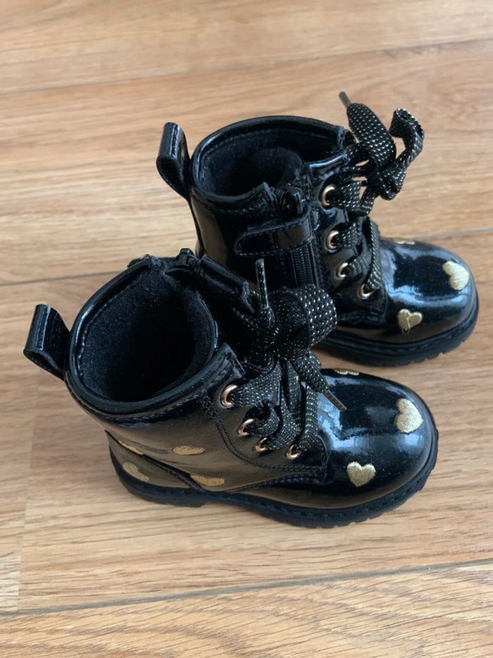 Bottines rangers vernis noir Nini & Girls 22 - photo numéro 7