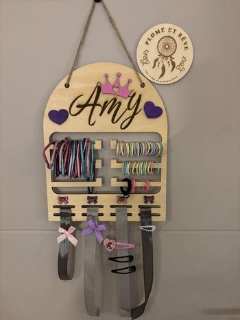 Support barrette et élastique