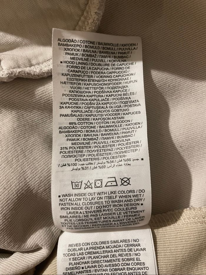 Veste Nike Tech Fleece Beige/Blanc à capuche - photo numéro 8