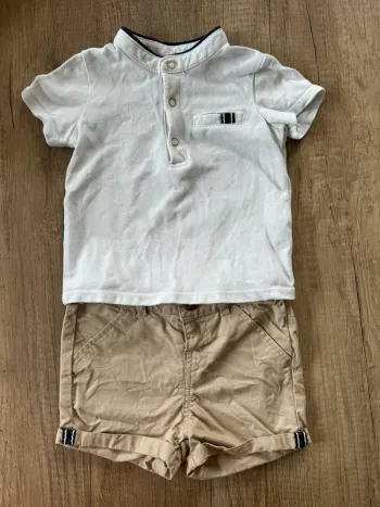 Ensemble short t-shirt manches courtes 12 mois