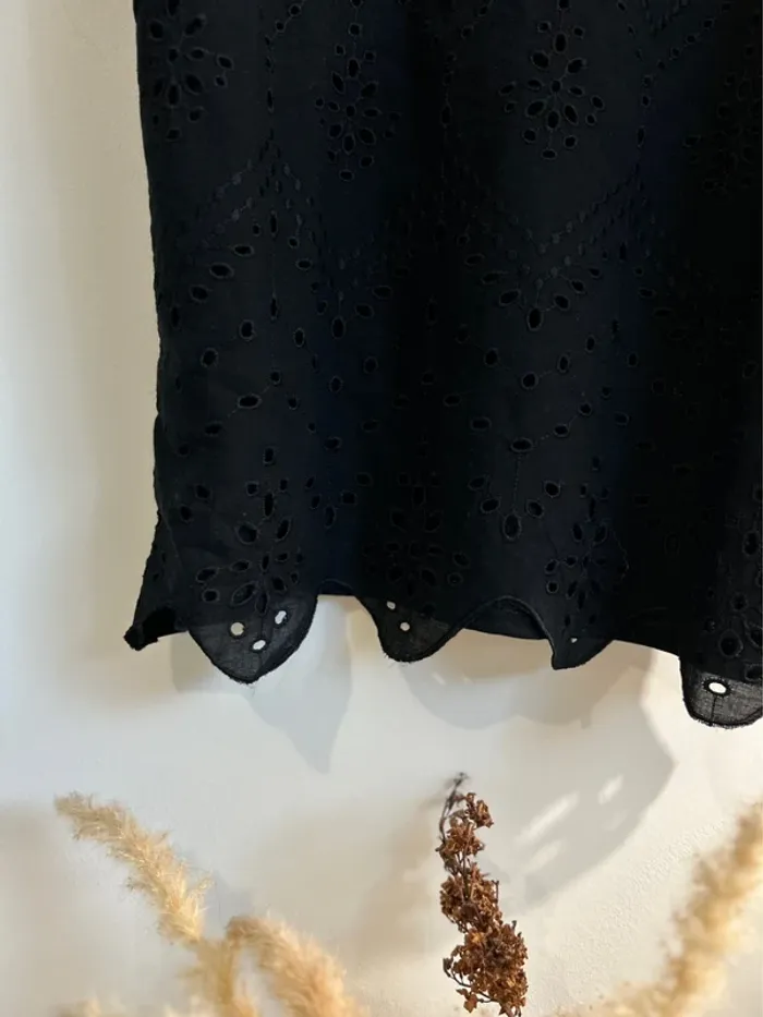 Blouse broderies ajourée à fleurs - photo numéro 5