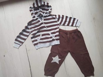 Ensemble coton lili gaufrette fille 18mois