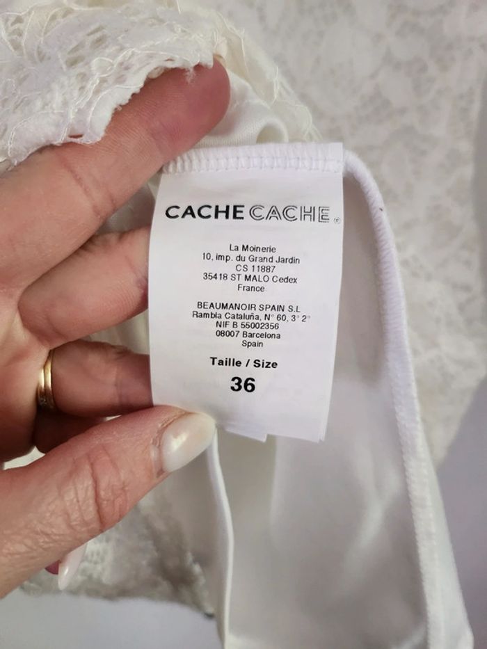 Robe blanche à dentelle Cache Cache - photo numéro 5