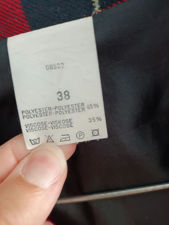Ensemble veste + jupe rouge ecossais 38 - photo numéro 7