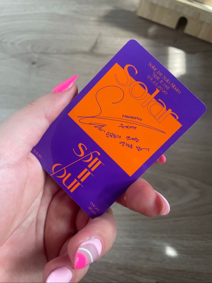 pc photocard solar mamamoo - photo numéro 2