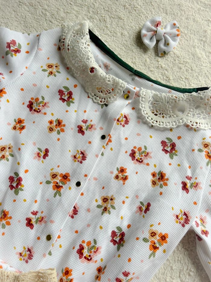 Ensemble créatrice blouse short et noeud 8 ans neuf - photo numéro 6