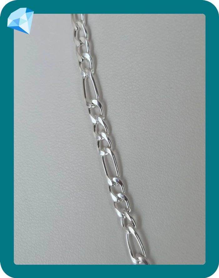 Collier maille figaro 50cm 4mm - photo numéro 3